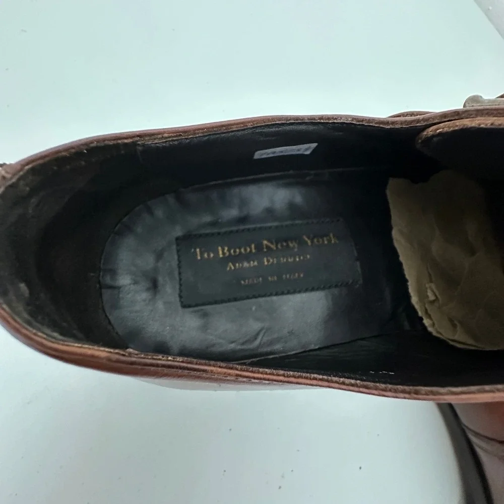 To Boot NY Adam Derrick Mens Shoes 10 Brown Leather Single Monk Strap Classic